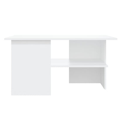 Tavolino da Salotto Bianco 90x60x46,5 cm in Legno Multistrato