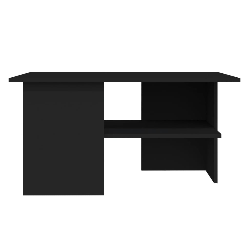 Tavolino da Salotto Nero 90x60x46,5 cm in Legno Multistrato