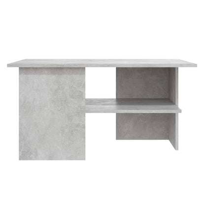 Tavolino Salotto Grigio Cemento 90x60x46,5 cm Legno Multistrato