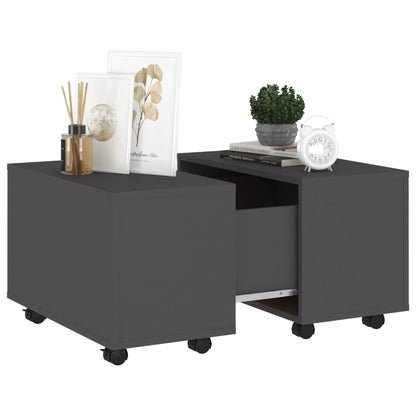 Tavolino da Salotto Grigio 60x60x38 cm in Legno Multistrato