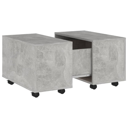 Tavolino da Salotto Grigio Cemento 60x60x38cm Legno Multistrato