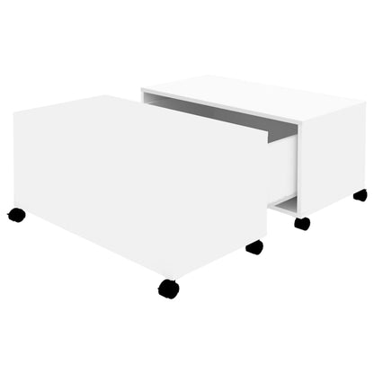 Tavolino da Salotto Bianco 75x75x38 cm in Legno Multistrato