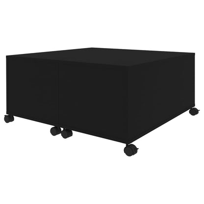 Tavolino da Salotto Nero 75x75x38 cm in Legno Multistrato