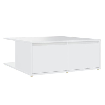 Tavolino da Salotto Bianco 80x80x31 cm in Legno Multistrato