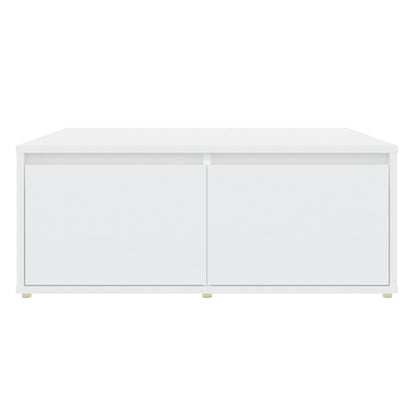 Tavolino da Salotto Bianco 80x80x31 cm in Legno Multistrato