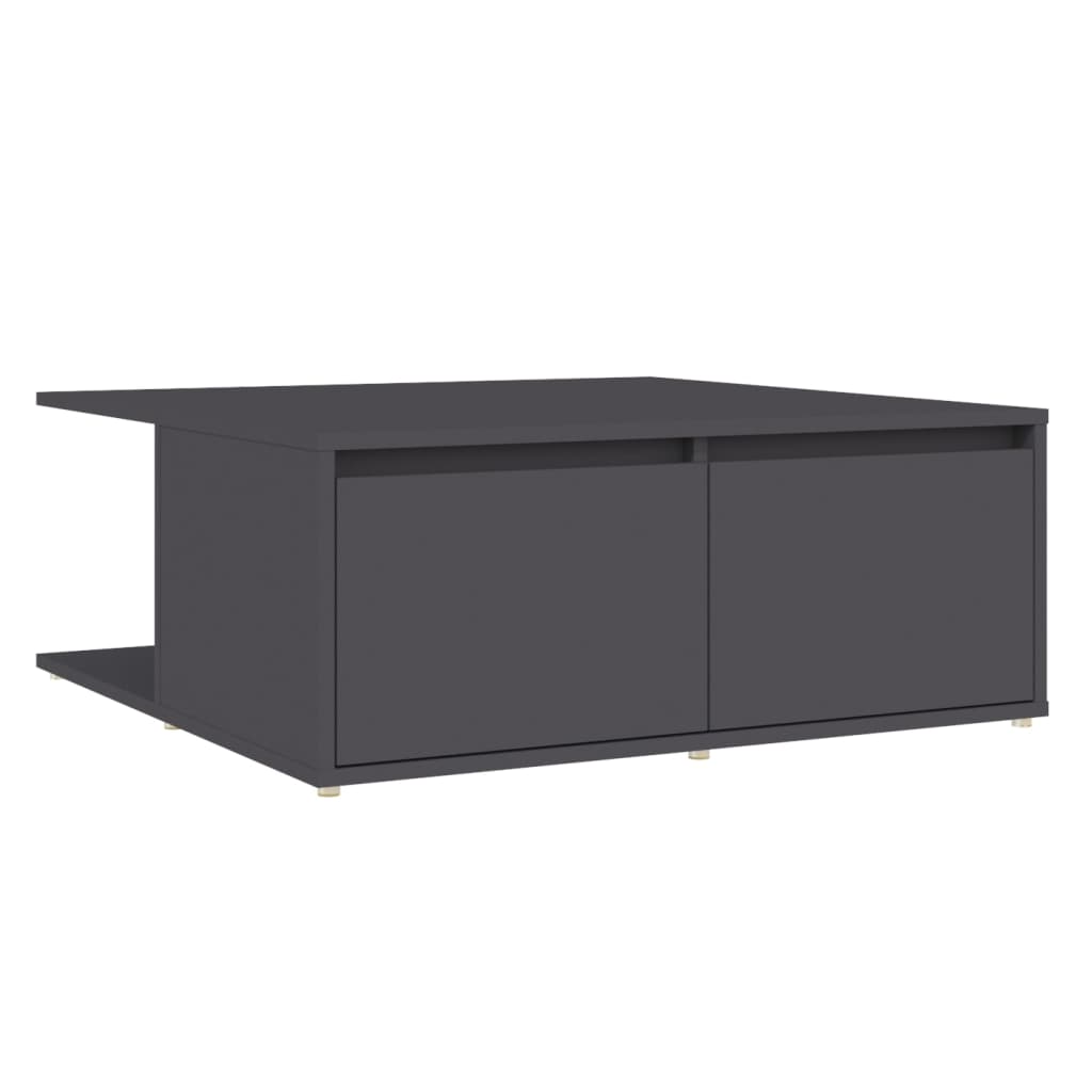 Tavolino da Salotto Grigio 80x80x31 cm in Legno Multistrato