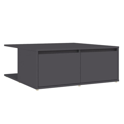 Tavolino da Salotto Grigio 80x80x31 cm in Legno Multistrato