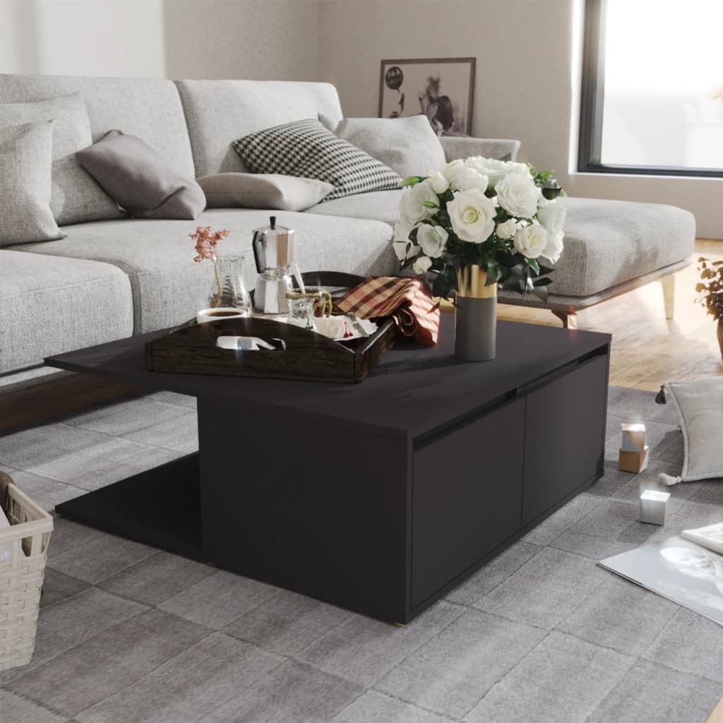 Tavolino da Salotto Grigio 80x80x31 cm in Legno Multistrato