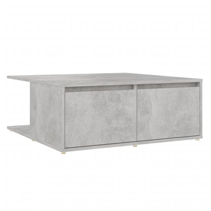 Tavolino da Salotto Grigio Cemento 80x80x31cm Legno Multistrato