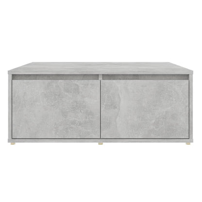 Tavolino da Salotto Grigio Cemento 80x80x31cm Legno Multistrato
