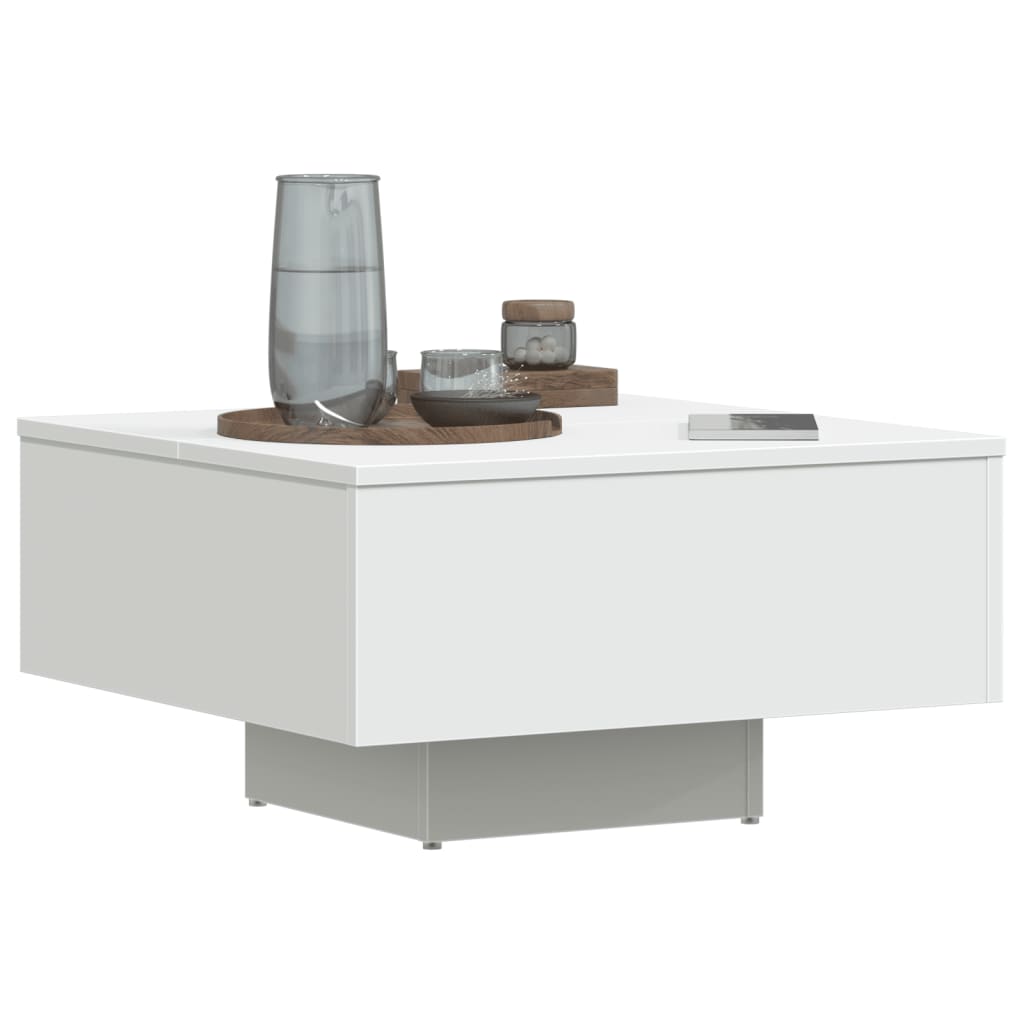 Tavolino da Salotto Bianco 60x60x31,5 cm in Legno Multistrato
