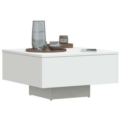Tavolino da Salotto Bianco 60x60x31,5 cm in Legno Multistrato