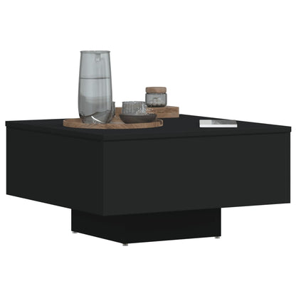 Tavolino da Salotto Nero 60x60x31,5 cm in Legno Multistrato