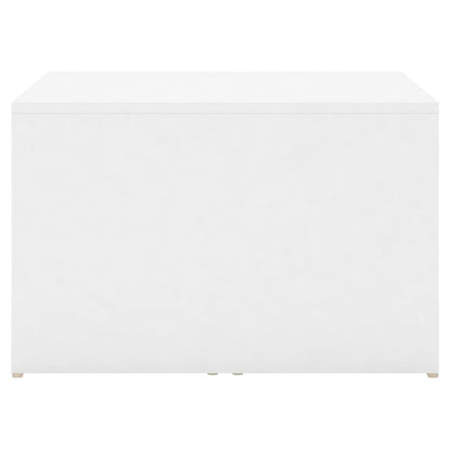 Set 3 Tavolini ad Incastro Bianchi 60x60x38 cm in Truciolato