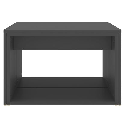 Set Tavolini Incastro Grigio 3pz 60x60x38 cm Legno Multistrato