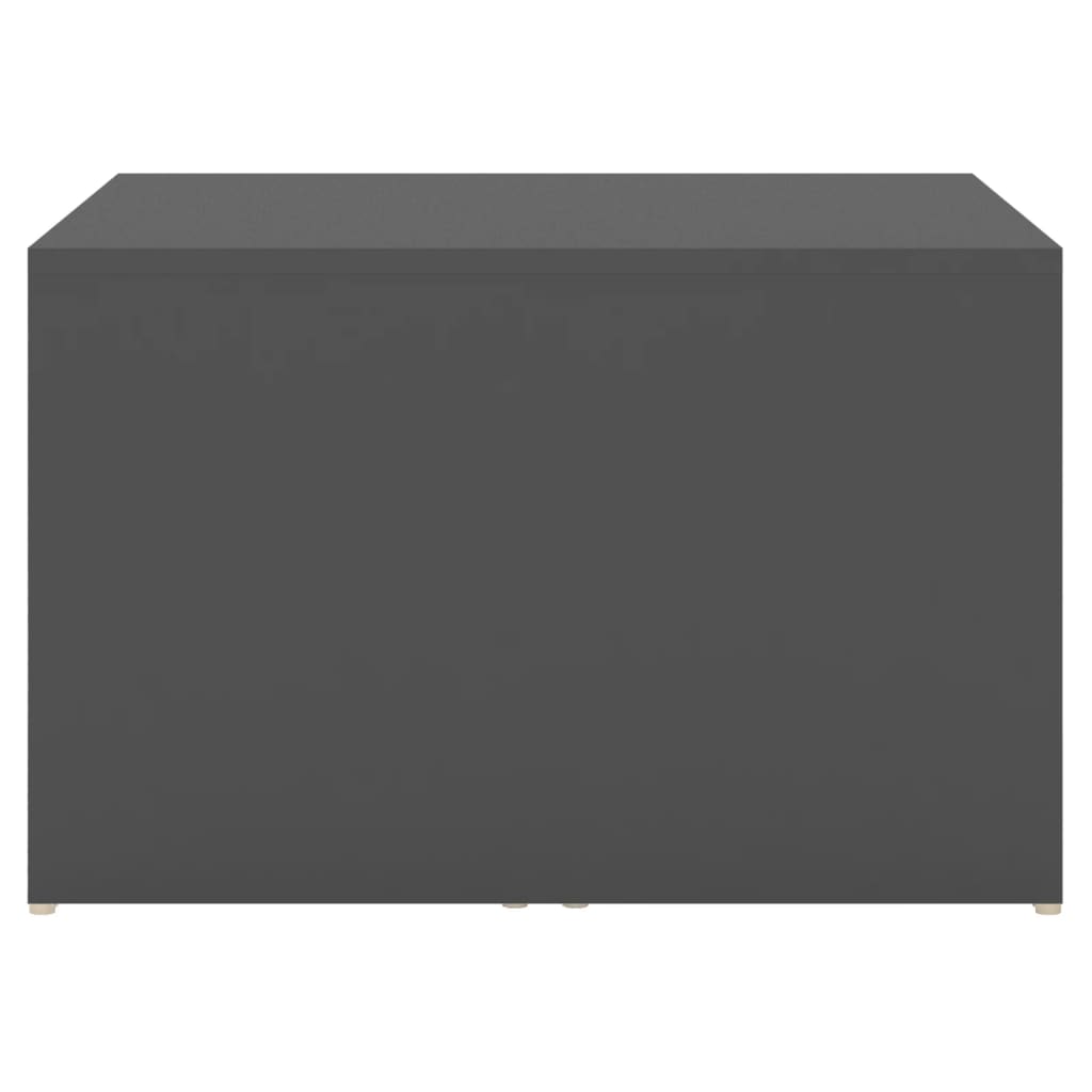 Set Tavolini Incastro Grigio 3pz 60x60x38 cm Legno Multistrato