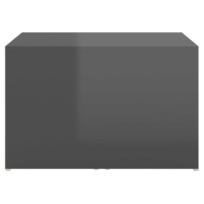 Set 3 Tavolini ad Incastro Grigio Lucido 60x60x38 cm Truciolato