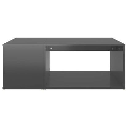 Tavolino da Salotto Grigio Lucido 90x67x33 cm Legno Multistrato