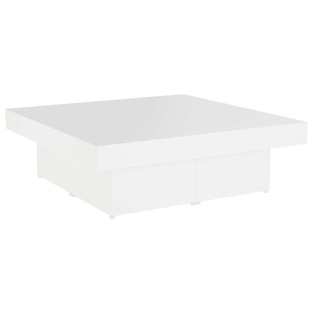Tavolino da Salotto Bianco 90x90x28 cm in Legno Multistrato