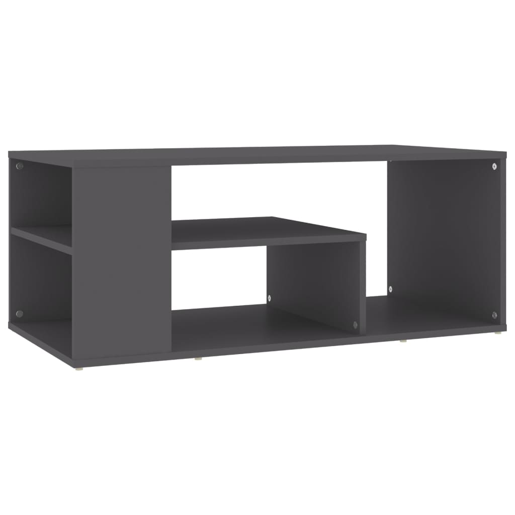 Tavolino da Salotto Grigio 100x50x40 cm in Legno Multistrato