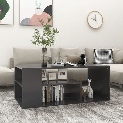 Tavolino da Salotto Grigio 100x50x40 cm in Legno Multistrato