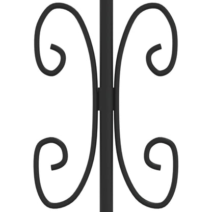 Recinzione da giardino con punta a lancia nera 240x150 cm in acciaio verniciato a polvere
