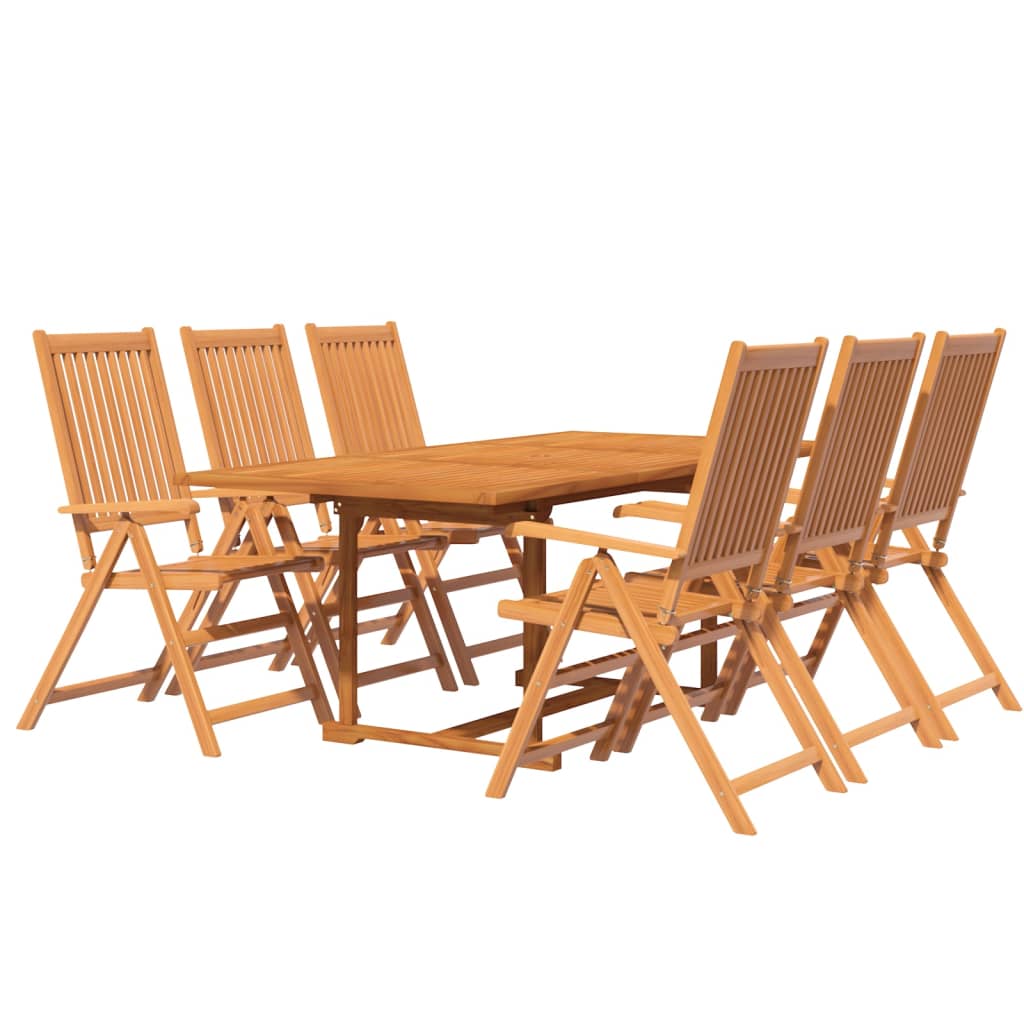 Set Mobili da Pranzo da Giardino 7 pz Legno Massello di Acacia