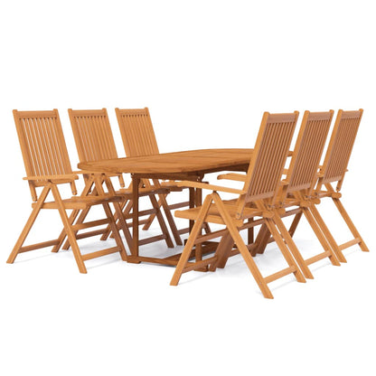 Set Mobili da Pranzo per Giardino 7 pz Legno Massello di Acacia