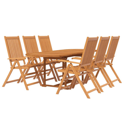 Set Mobili da Pranzo per Giardino 7 pz Legno Massello di Acacia
