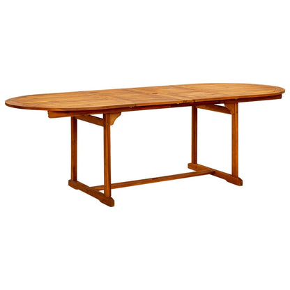 Set Mobili da Pranzo per Giardino 9 pz Legno Massello di Acacia