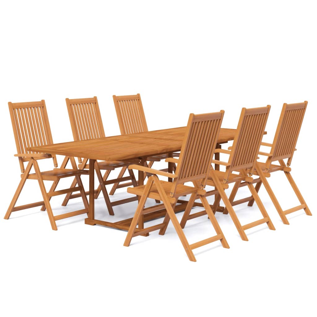 Set Mobili da Pranzo per Giardino 7 pz Legno Massello di Acacia 160-240 cm