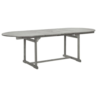 Set da Pranzo da Giardino 9 pz Legno Massello di Acacia