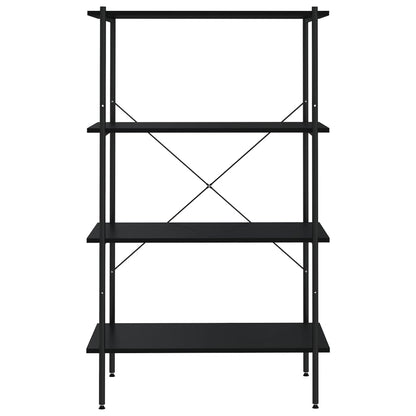 Scaffale con 4 Mensole Nero 80x40x130 cm