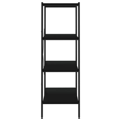 Scaffale con 4 Mensole Nero 80x40x130 cm