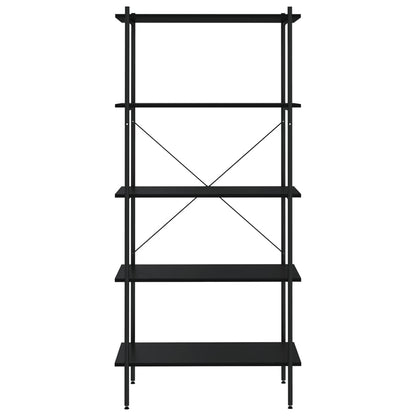 Scaffale con 5 Mensole Nero 80x40x163 cm