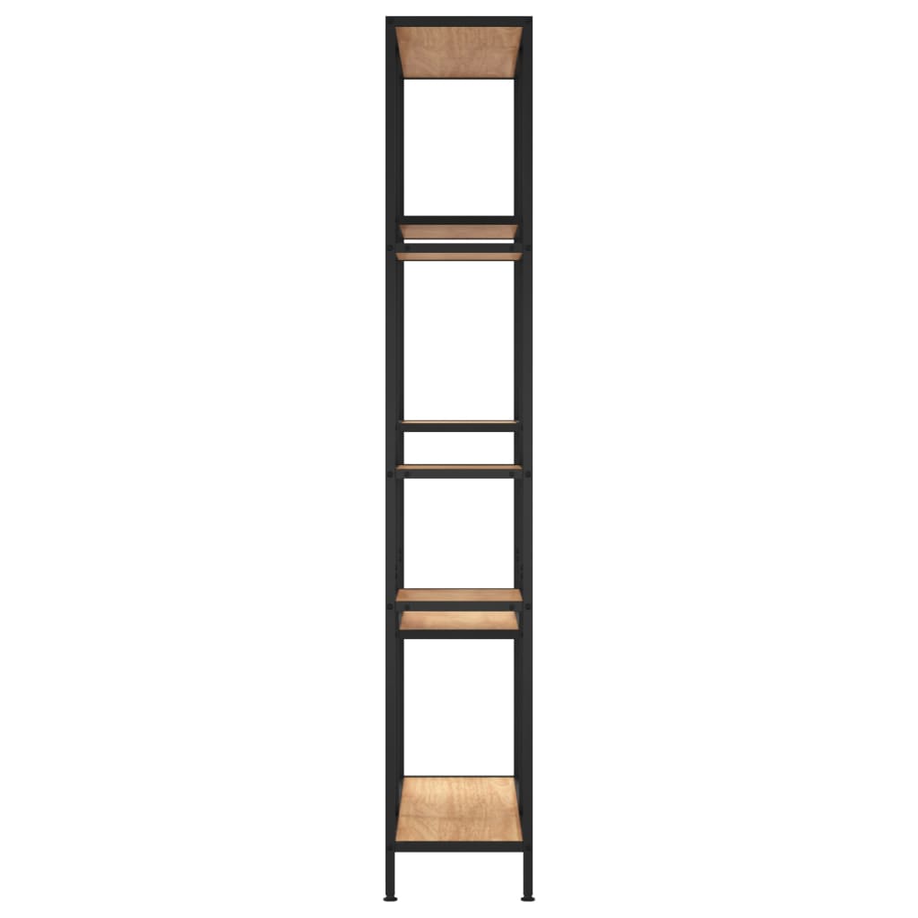 Scaffale per Libri 80x30x180 cm Acciaio e Legno Multistrato