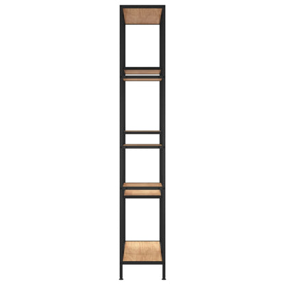 Scaffale per Libri 80x30x180 cm Acciaio e Legno Multistrato