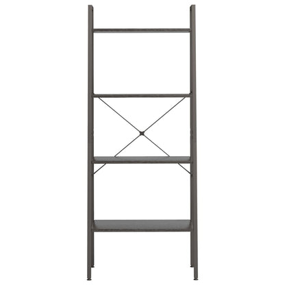 Scaffale Autoportante con 4 Ripiani Nero 56x35x140 cm