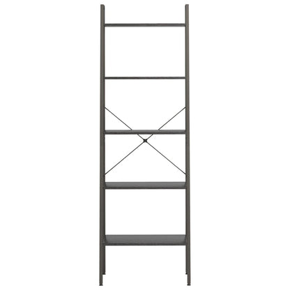 Scaffale Autoportante con 5 Ripiani Nero 56x35x174 cm