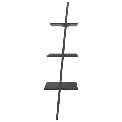 Scaffale Pendente a 3 Livelli Nero 64x34x116cm