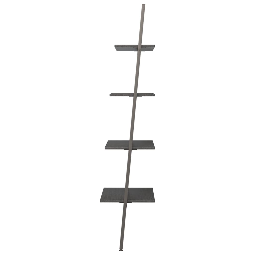Scaffale Pendente a 4 Livelli Nero 64x34x150,5 cm