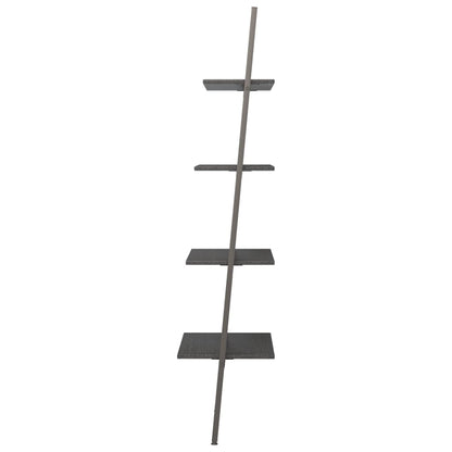 Scaffale Pendente a 4 Livelli Nero 64x34x150,5 cm