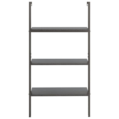 Scaffale Pendente a 3 Livelli Nero 64x35x120,5 cm