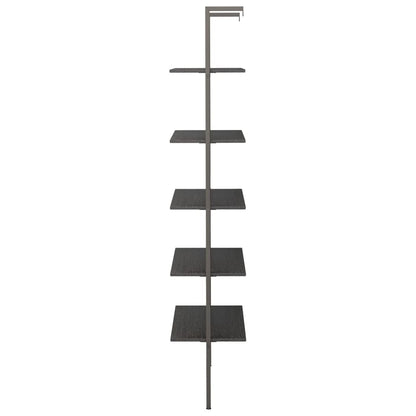 Scaffale Pendente a 5 Livelli Nero 64x35x185 cm