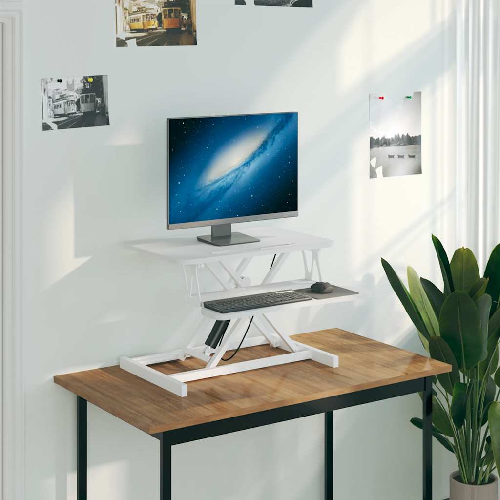 Banco da Lavoro Regolabile 60x40x(13-41,5)cm in Acciaio e Legno