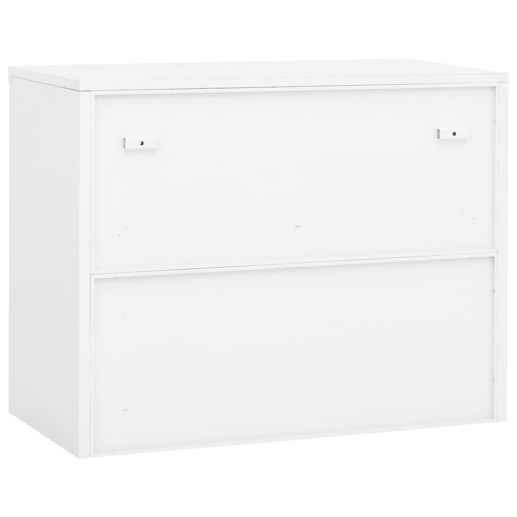 Armadio per Ufficio Bianco 90x40x70 cm in Acciaio