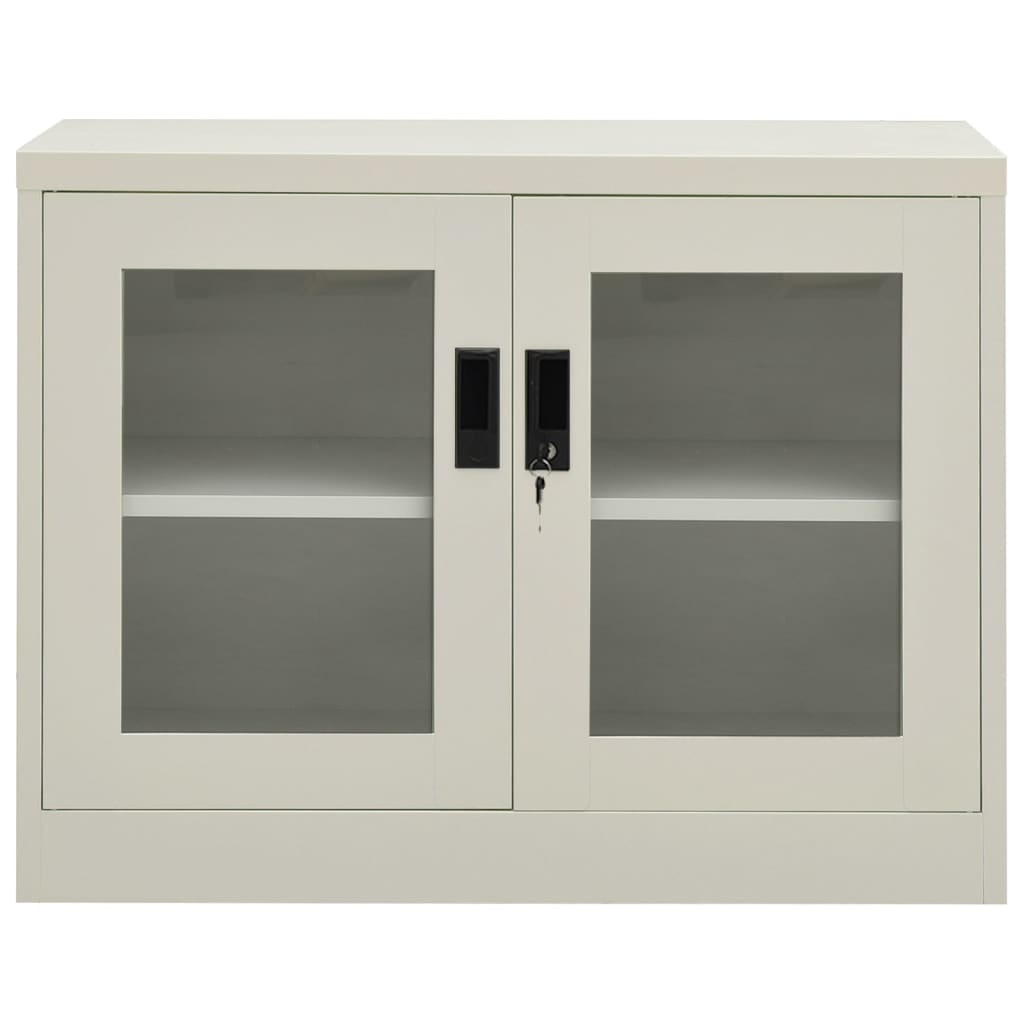 Armadio per Ufficio Grigio Chiaro 90x40x70 cm in Acciaio