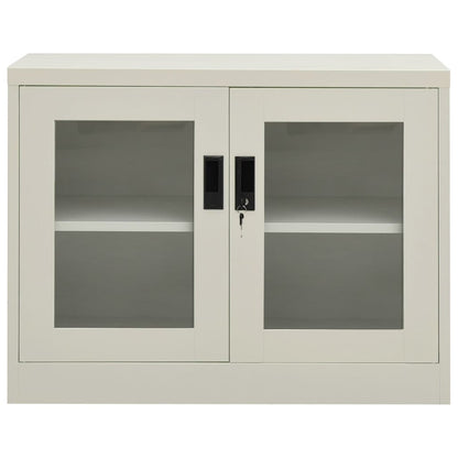 Armadio per Ufficio Grigio Chiaro 90x40x70 cm in Acciaio