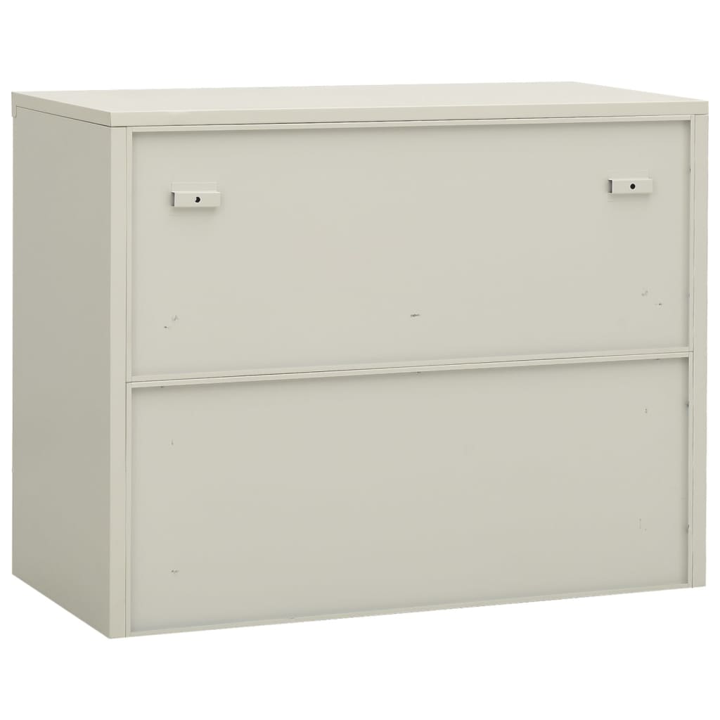 Armadio per Ufficio Grigio Chiaro 90x40x70 cm in Acciaio