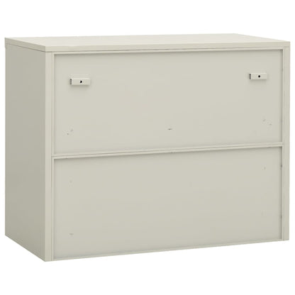 Armadio per Ufficio Grigio Chiaro 90x40x70 cm in Acciaio